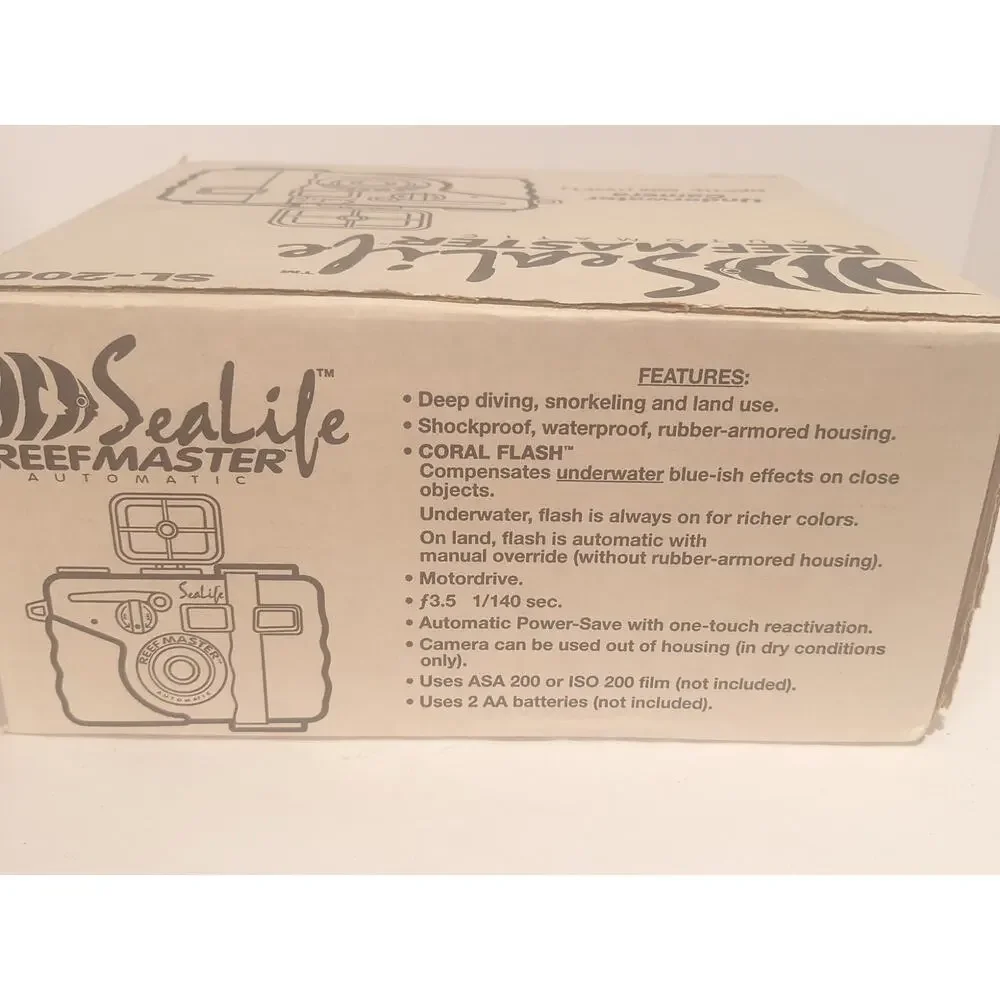 SeaLife Reefmaster Automatic SL-200C Underwater 35mm Film Camera Set- Excellent!
